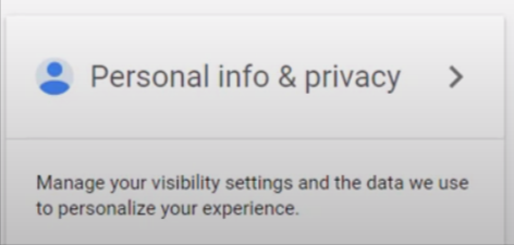 Personal Info y Privacidad