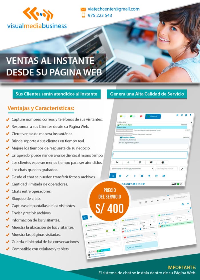 chat ventas vivo