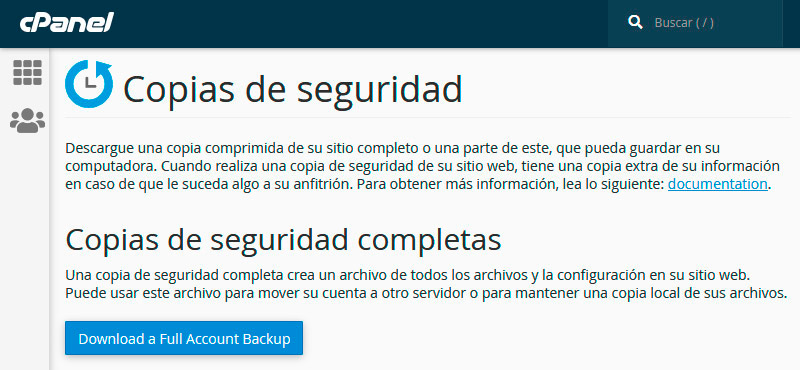 cpanel backup