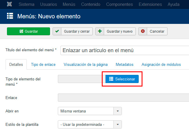 joomla contenido enlazar2